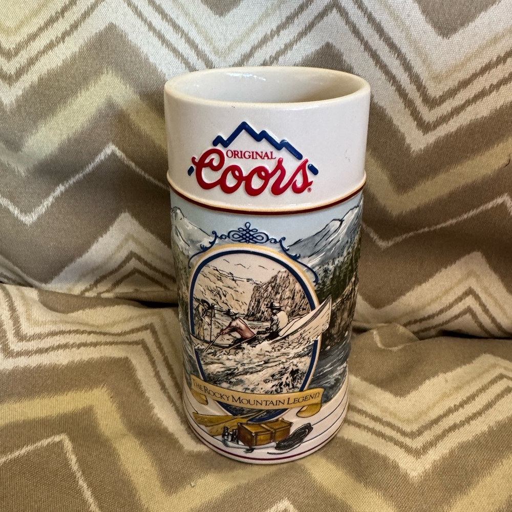 Vintage Coors Beer Stein Rocky Mountain Legend Series Mug